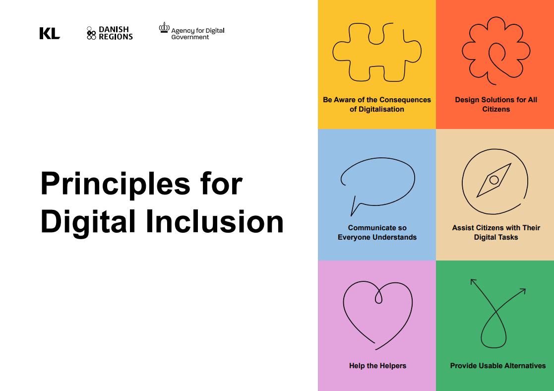Frontpage of the publication 'principles for digital inclusion'