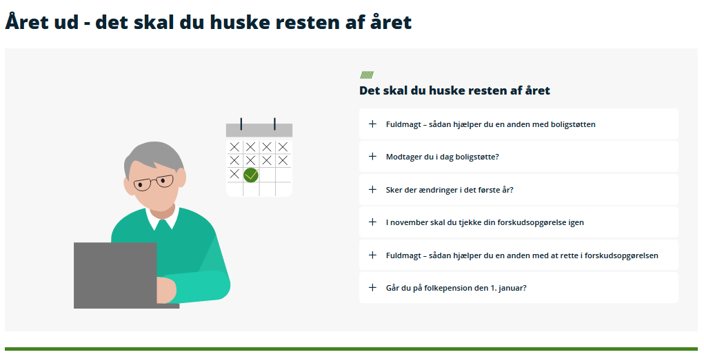 Screenshot of the guide on retiring